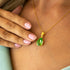 Silver pendant "Crystal Drop (Peridot)" with Preciosa™ crystals